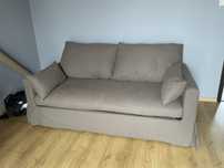 Kanapa rozkładana sofa IKEA Hyltarp 2-osobowa szarobrązowa