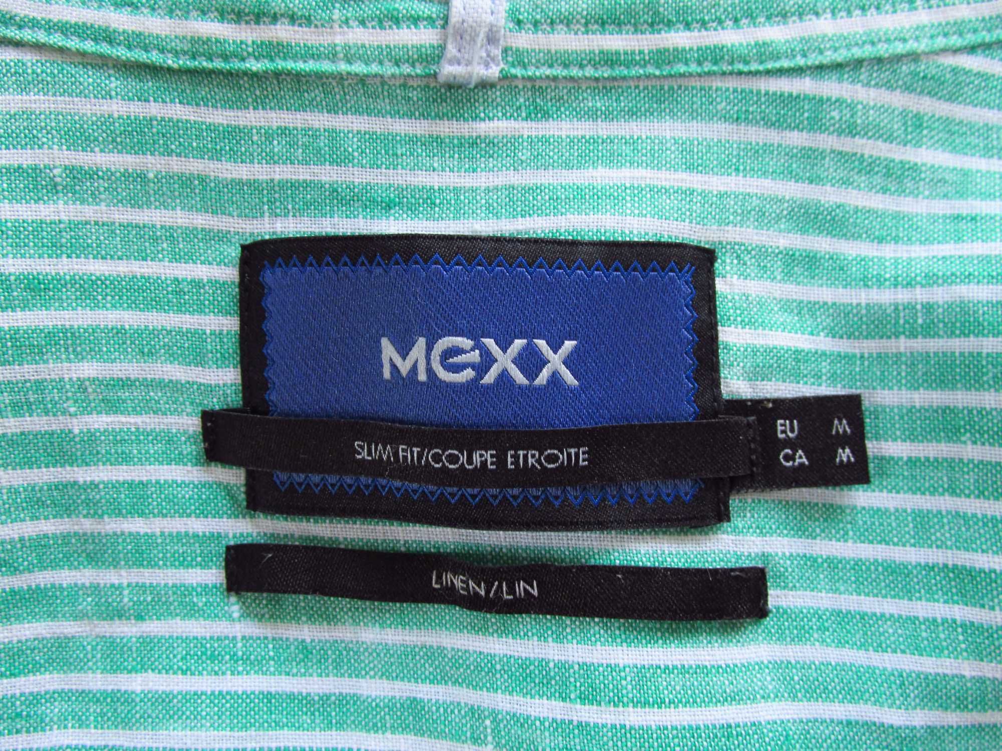 Mexx slim fit męska koszula 100% len rozm M