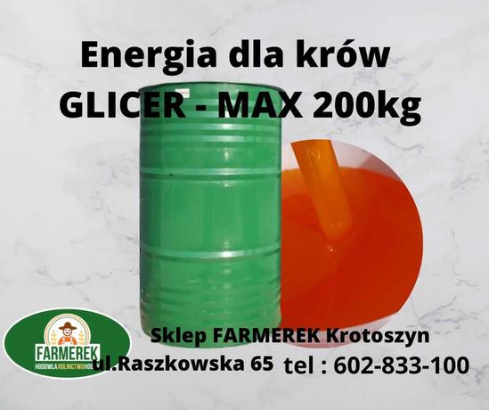 Energia dla krów,gliceryna 200kg Glicer-MAX/dostawa gratis/Energia MAX