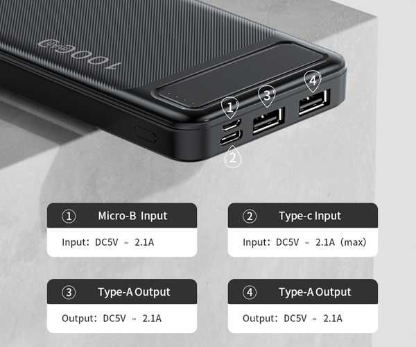 Якісний павербанк AWEI 10000 mAh (P5K)