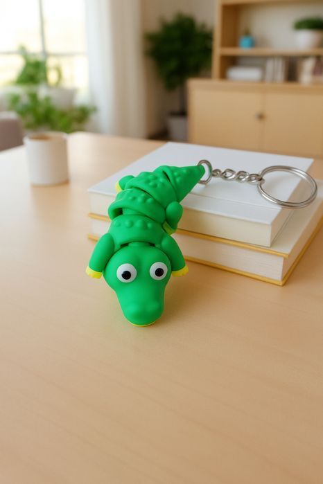 KROKODYL FELXI Zabawny brelok NA KLUCZE  kolorowy gadżet 3D na prezent