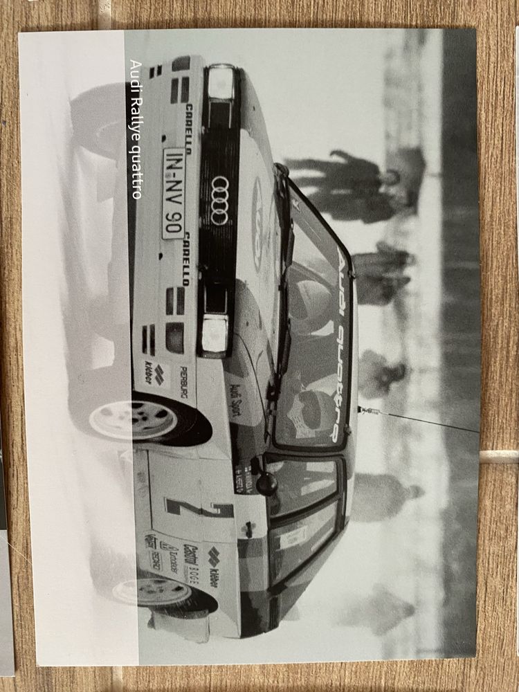40 Postais Historia da AUDI + Placa Metalica