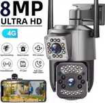 Kamera obrotowa na kartę SIM 4G 8MP zoom 10x 4K
