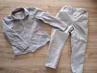 Zestaw elegancki komplet dla chłopca koszula spodnie 110