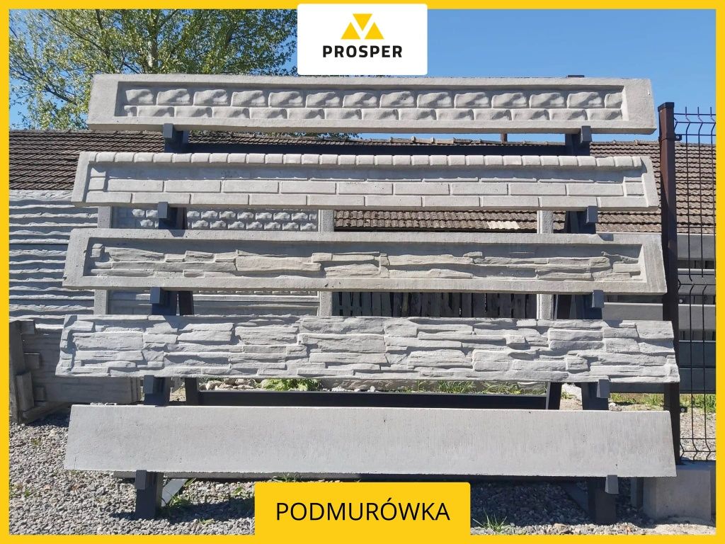 Podmurówka betonowa pod panel 2,5m wibroprasowana TRANSPORT HDS