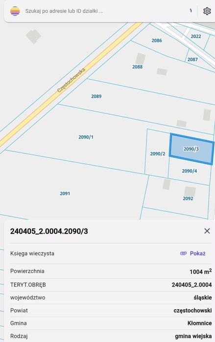 Dzialki Chorzenice ok. Czestochowy