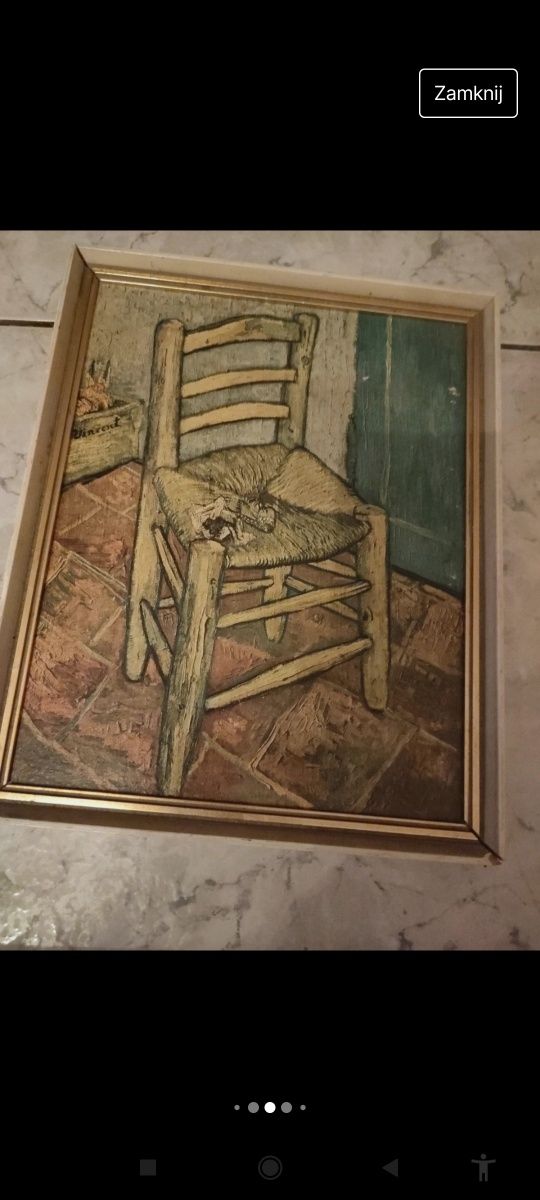 reprodukcja obraz Krzesło Vincenta z jego fajką De stoel van Van Gogh
