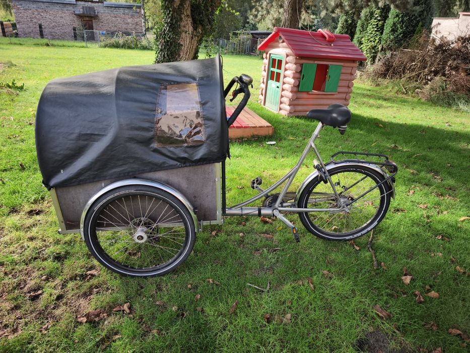 Rower cargo / bakfiets 3-kołowy z budką – idealny do przewozu dzieci