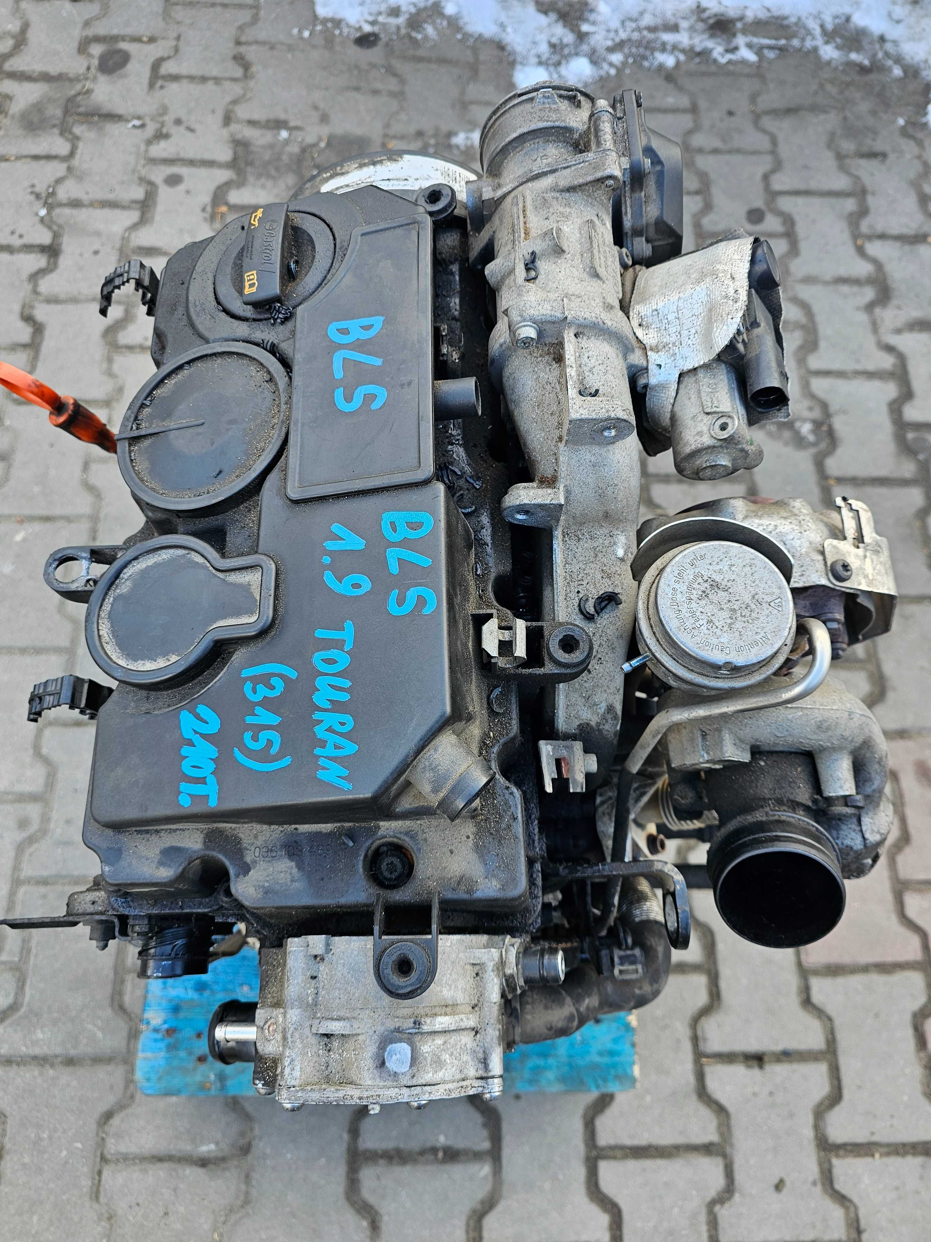 Volkswagen Touran Silnik Kompletny 1.9 TDI Kod Silnika BLS