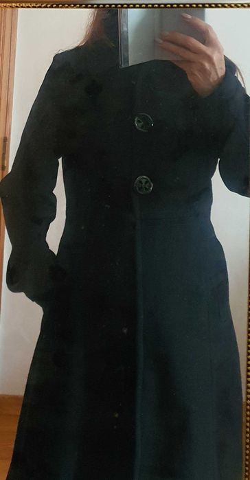Casaco comprido preto