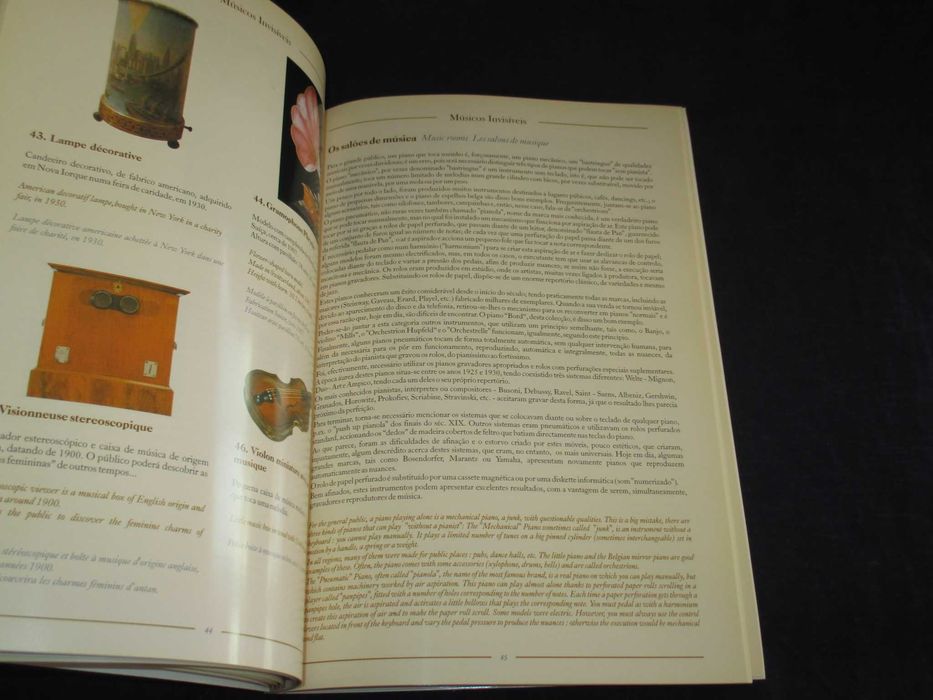 Livro Músicos Invisíveis Instrumentos de Música Mecânica e Autómatos