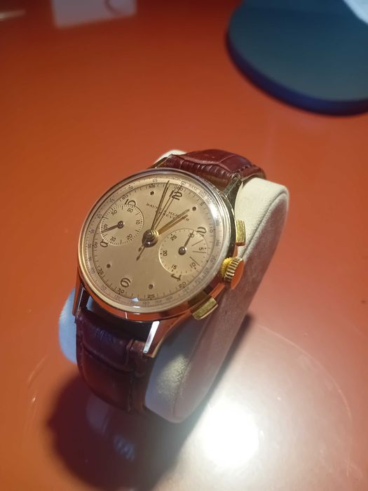 Baume et Mercier cronógrafo ouro vintage