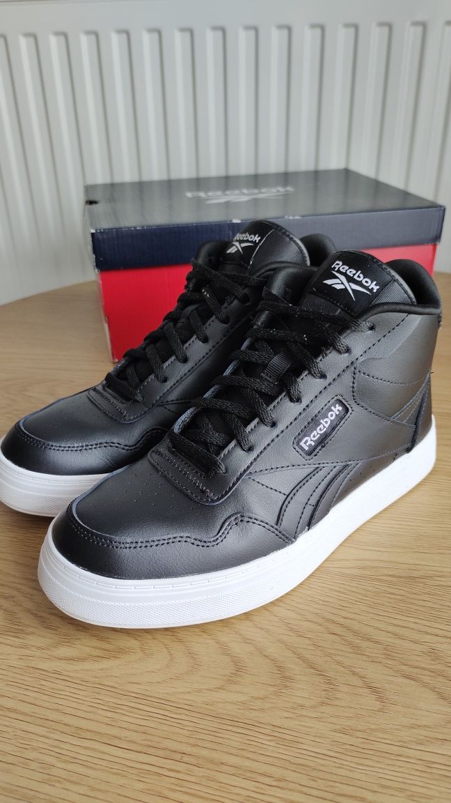 Skórzane buty sportowe, sneakersy wysokie za kostkę Reebok, r.39 (25,5
