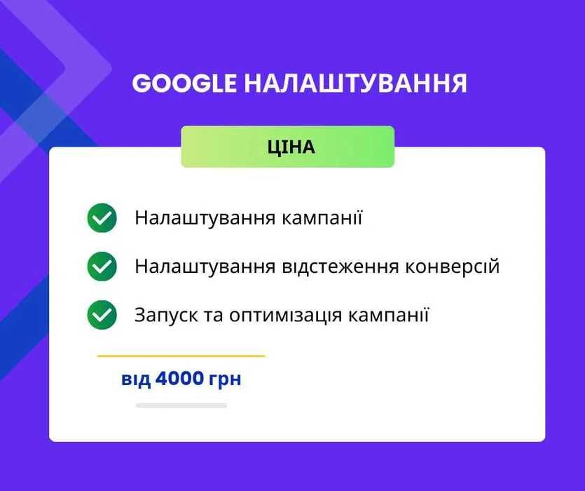 Реклама Гугл | ЛЬВІВ | Налаштування реклами Google, Контекстна реклама