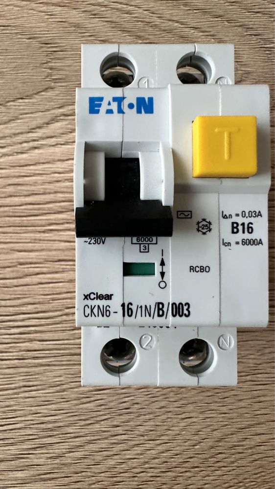 Wyłącznik różnicowo-nadprądowy EATON CKN6 16/1N/B/003