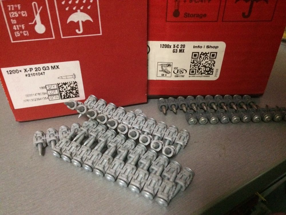 Гвозди Hilti XS14 та G3MX;Gx120. Цвяхи хілті