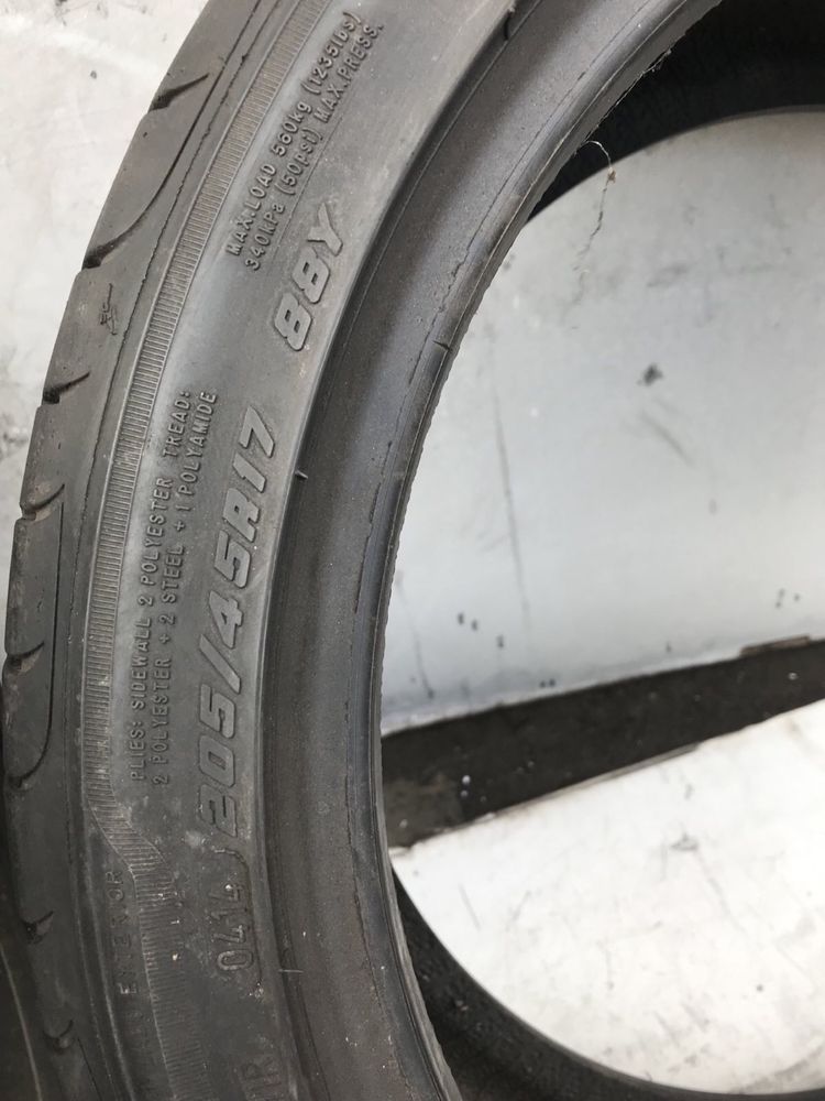 Goodyear 205/45r17 комплект лето резина шины б/у склад оригинал