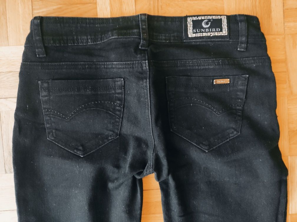 Spodnie czarne jeansowe jeansy rozm. S