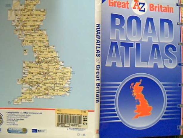 Atlas drogowy "AZ" GB/UK - mapy; Anglia, Europa, Dublin.
