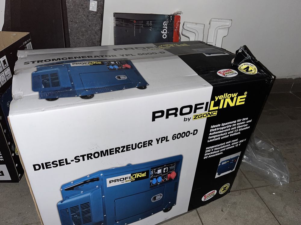 Генератор ДИЗЕЛЬНИЙ! YELLOW PROFI LINE Stromerzeuger 6000-D