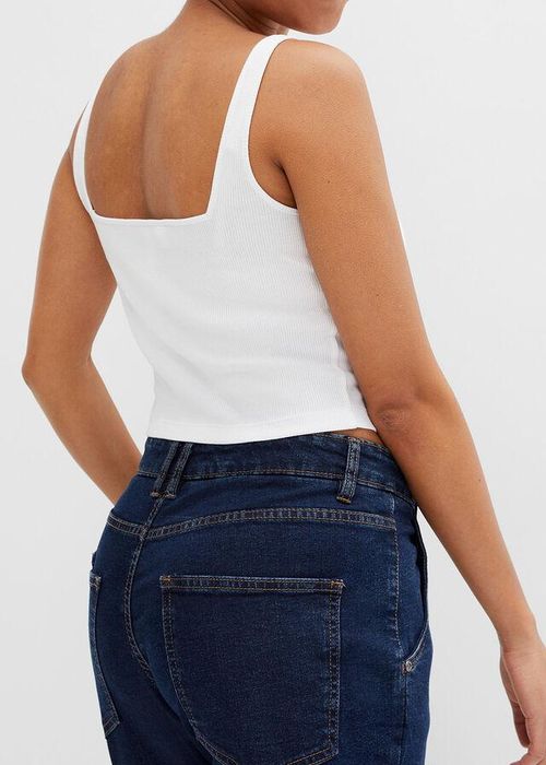 B.P.C krótki biały top w prążek r.40/42