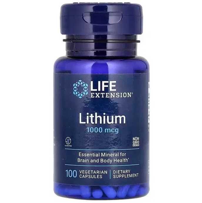 2 dwie jednostki - Life Extension, Lithium, 1000 mcg (LEX-24031)