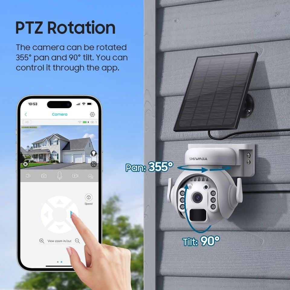 Kamera zewnętrzna SHIWOJIA 4g SIM,5MP, solarna,czarna i biała