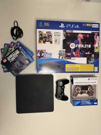 Konsola PS4 Slim 500GB + 2 pady + 5 gier