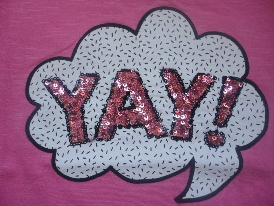 TAM.7/8A (128cm) - PRIMARK Sweat rosa "YAY!"