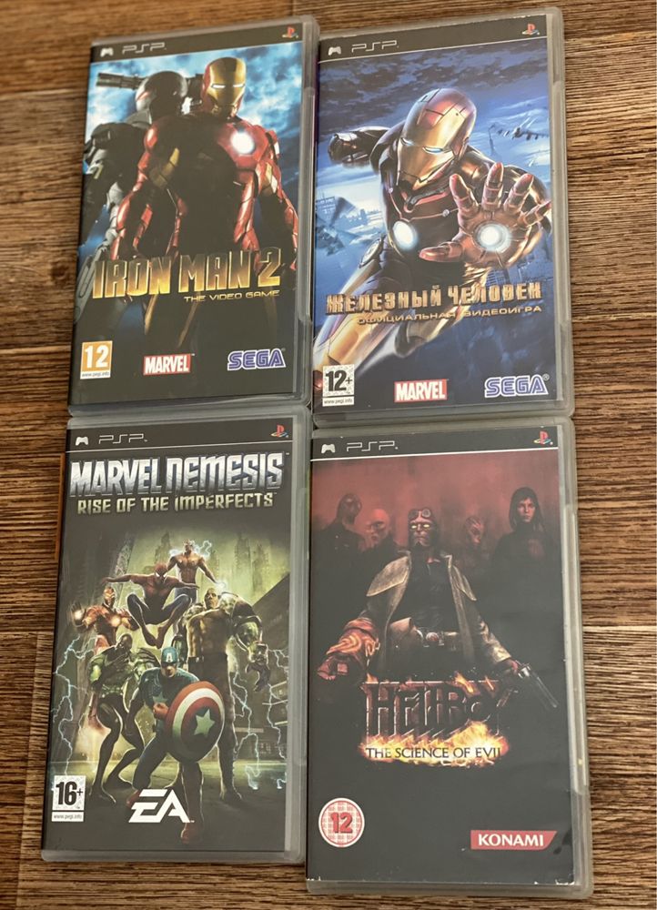 Ігри Sony PSP: Spider-Man, Hellboy, Iron Man, X-Men, Ghost Rider