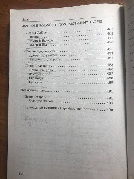 Хрестоматія Українська література 6 клас