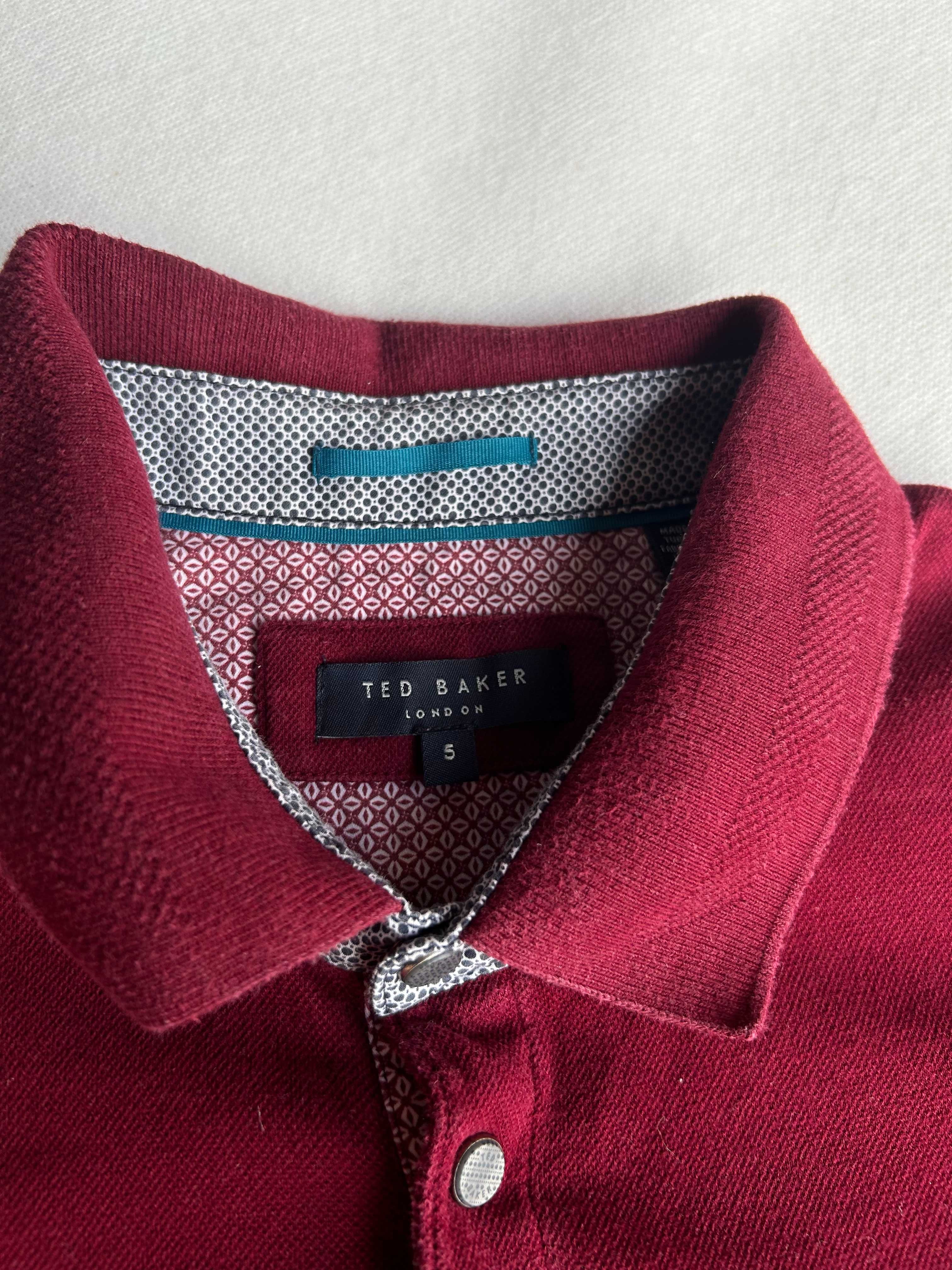 Ted Baker _ Bordowa koszulka polo 5_XL