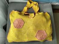 Saco crochet amarelo