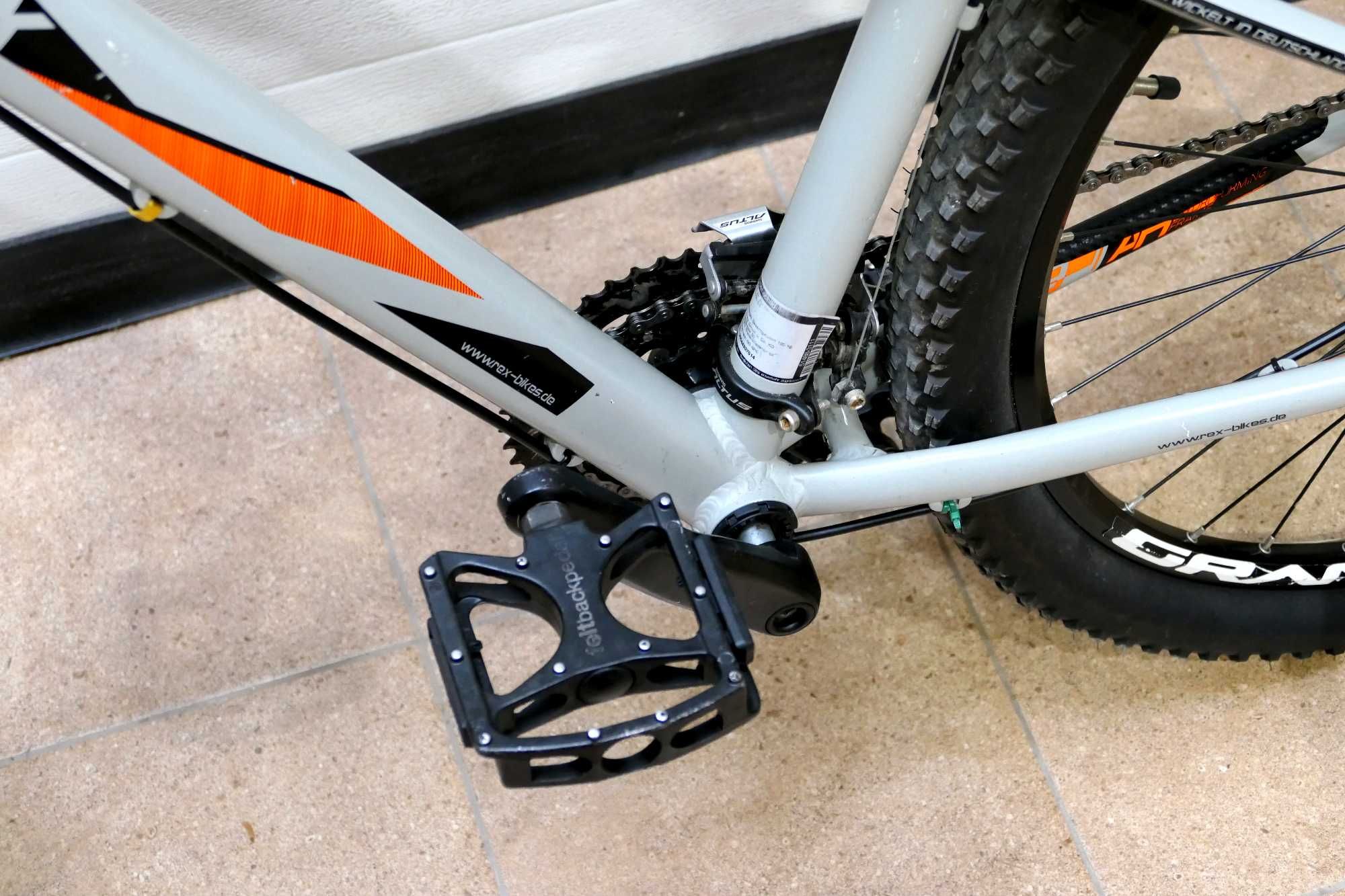 Rower MTB REX, koła 29", alu, ham hydr tarczowe,amo, Shimano DEORE,3X9