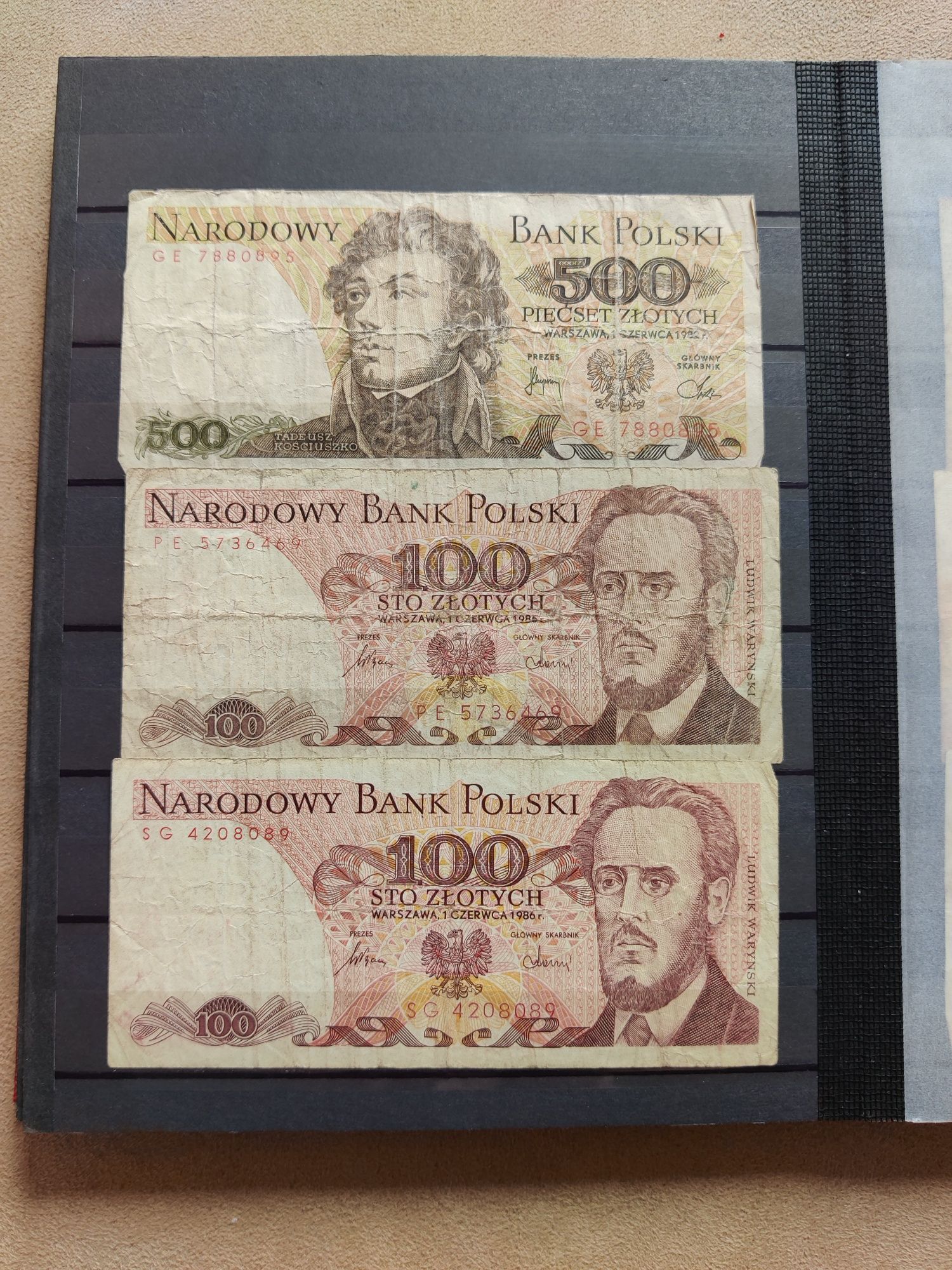Banknoty PRL - kolekcja 18 sztuk - nominały 50, 100, 500