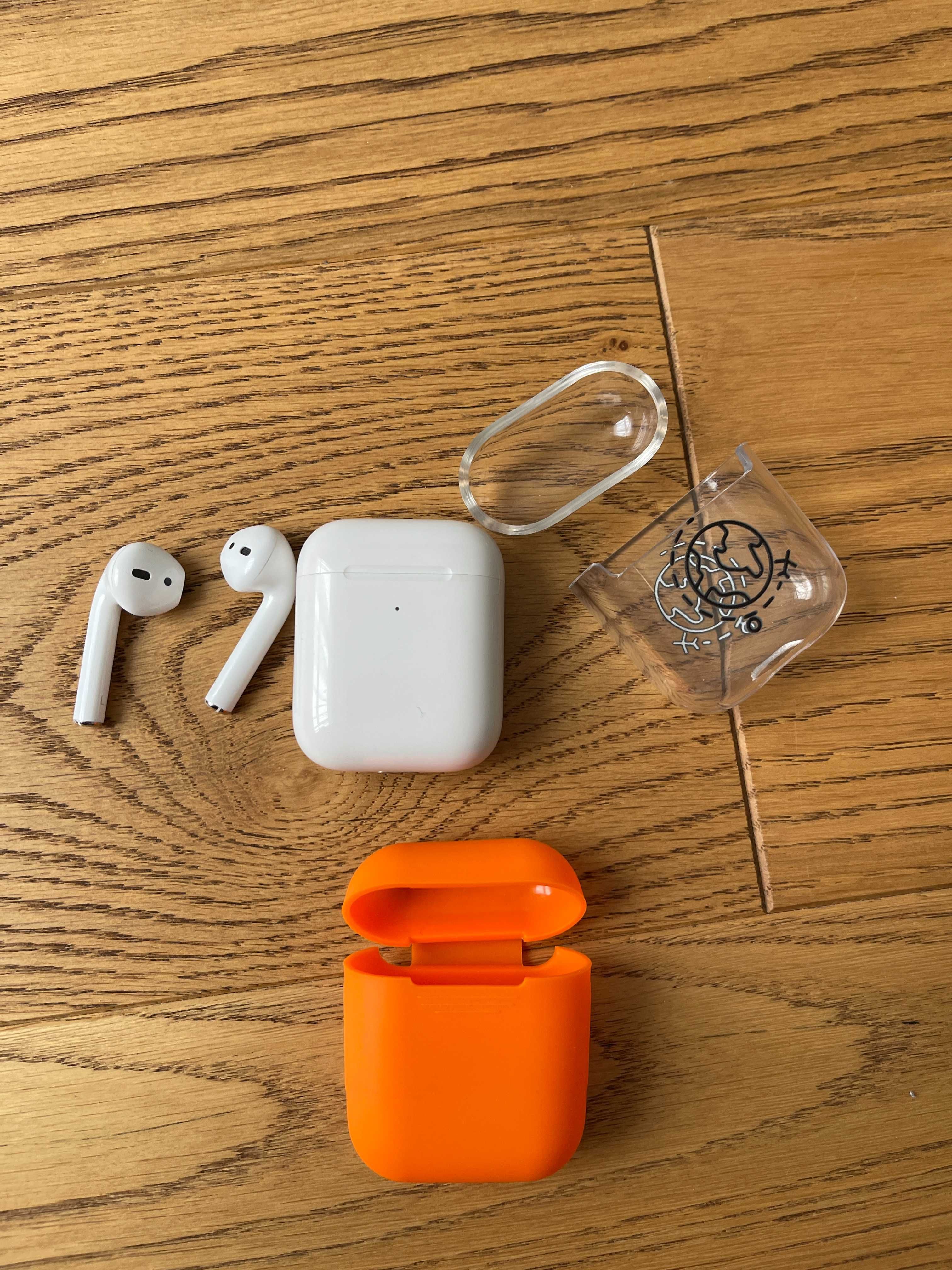 Навушники Apple Airpods 2 (оригінальні), коробка, чохли