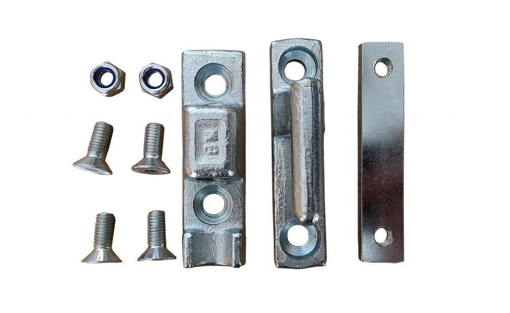 Zawias do burty aluminiowej L90 Bolec czop. KPL podkładką śrubami