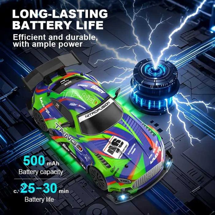 Дрифтовий RC автомобіль 4WD 2.4 ГГц, до 30 км/год, LED, новий