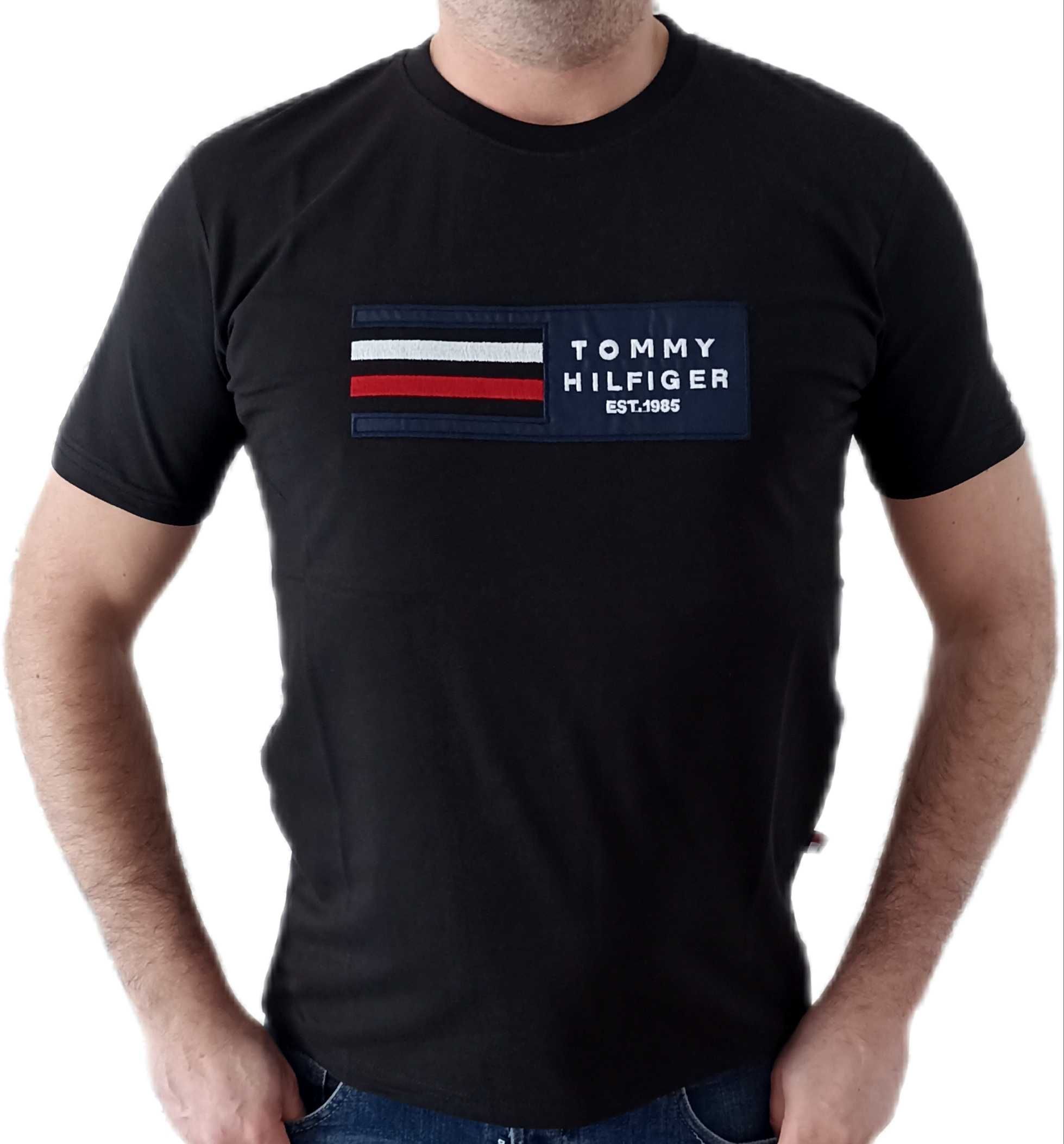 TOMMY HILFIGER T-shirt Koszulka Czarna ROZ.M,L,XL,XXL