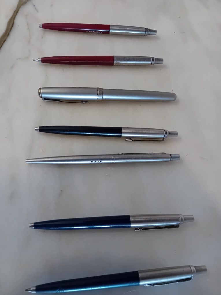 Conjunto de 7 Canetas Parker Diversas