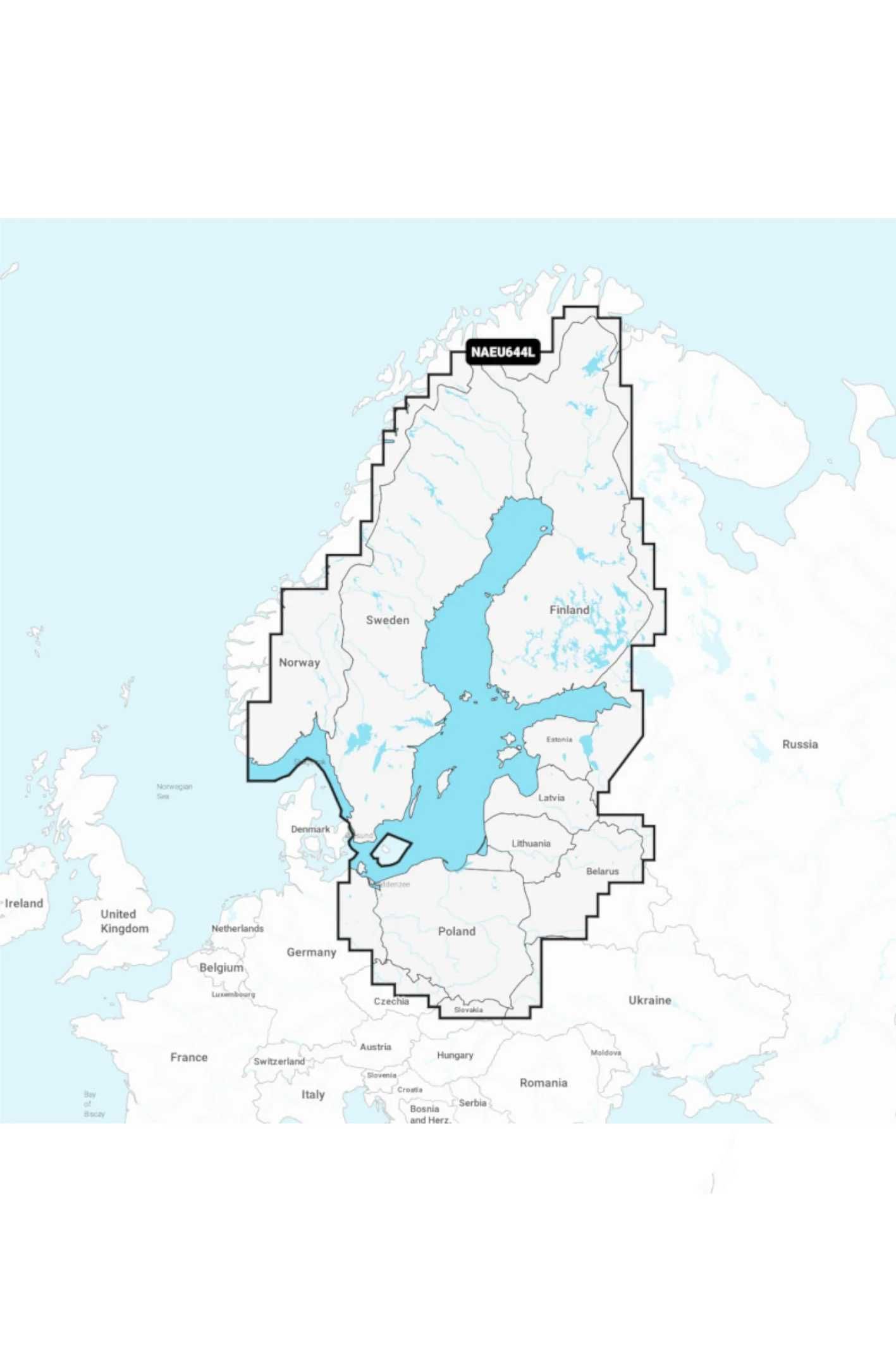 Mapa Navionics+ NAEU644L (Bałtyk, Finlandia, Szwecja, Norwegia) jacht