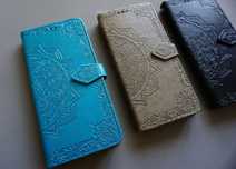 etui mandala samsung galaxy M34 5G niebieskie