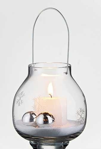 WYPRZEDAŻ Świąteczny lampion ze szkła - NOWY