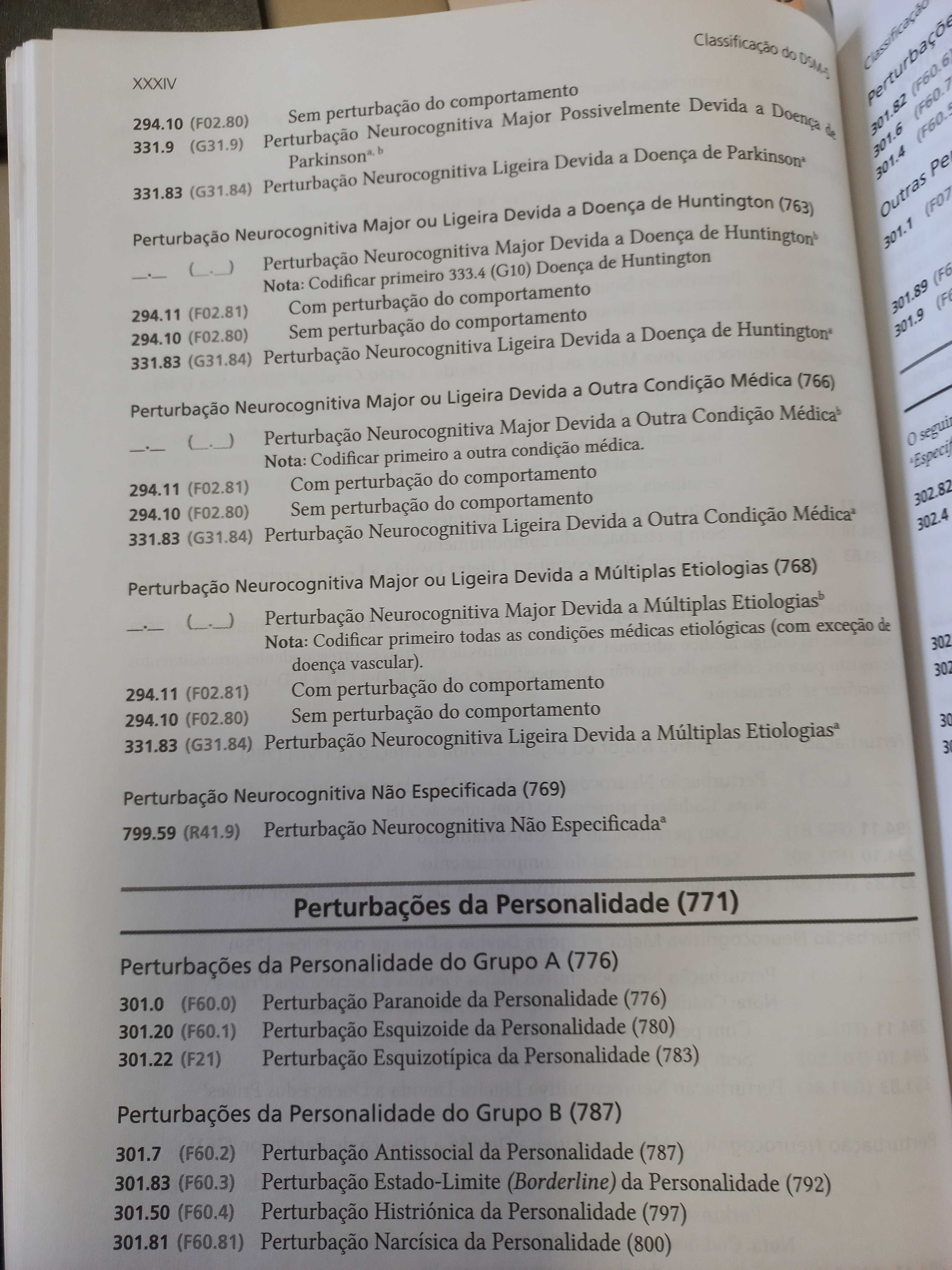 DSM V TR  Manual de Diagnóstico e Estatística das Perturbações Mentais