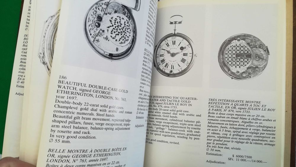 Relógios - Catálogo sobre relógios antigos (escrito em inglês)