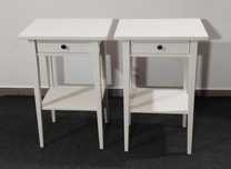 2x Mesa de Cabeceira Branco 46x35 cm HEMNES Ikea Usado