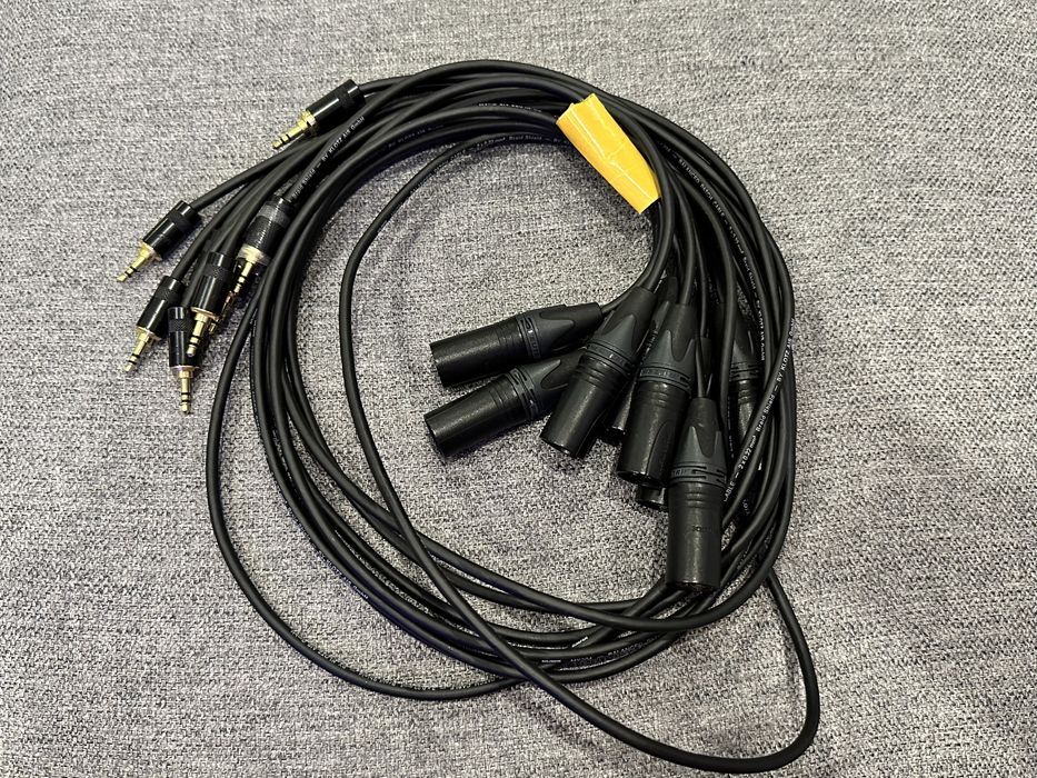 8 szt. Profesjonalny kabel mikrofonowy Jack Stereo XLR męski