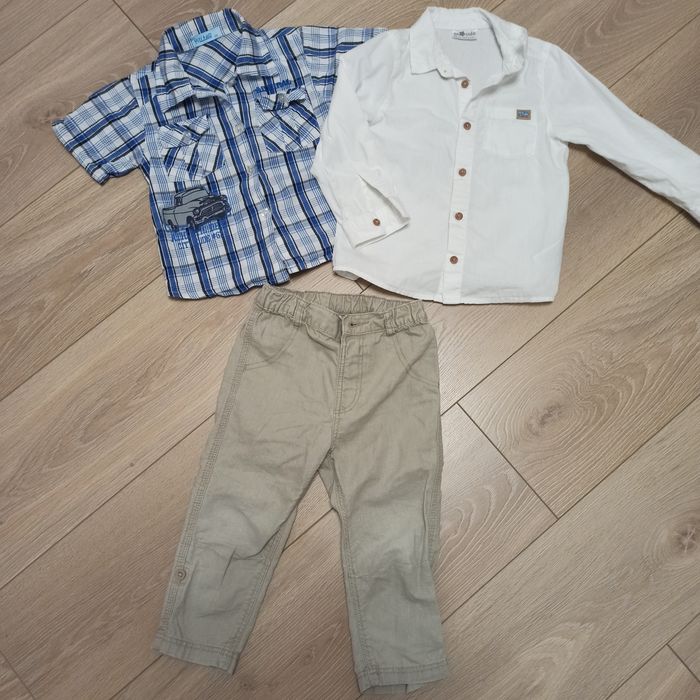 Zestaw koszula spodnie rozmiar 86-92 galowy wizytowy