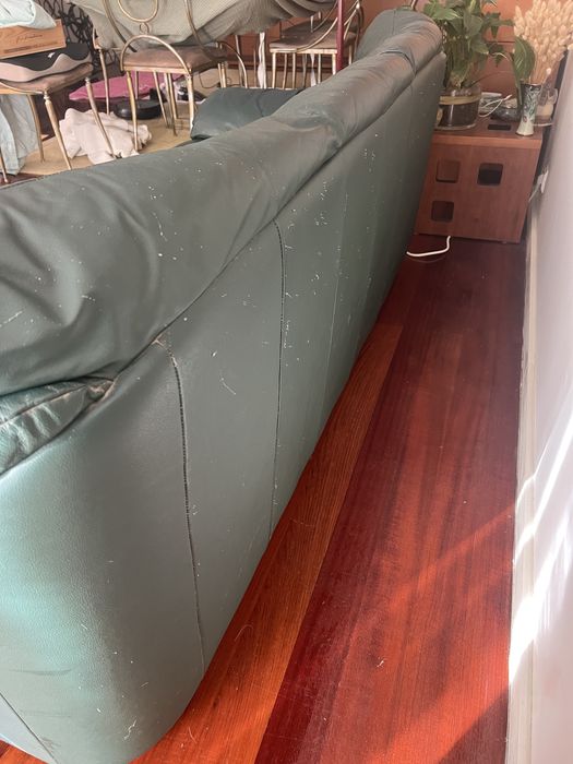 Sofá cama verde Divani & Divani pele 2 X 0,75 m