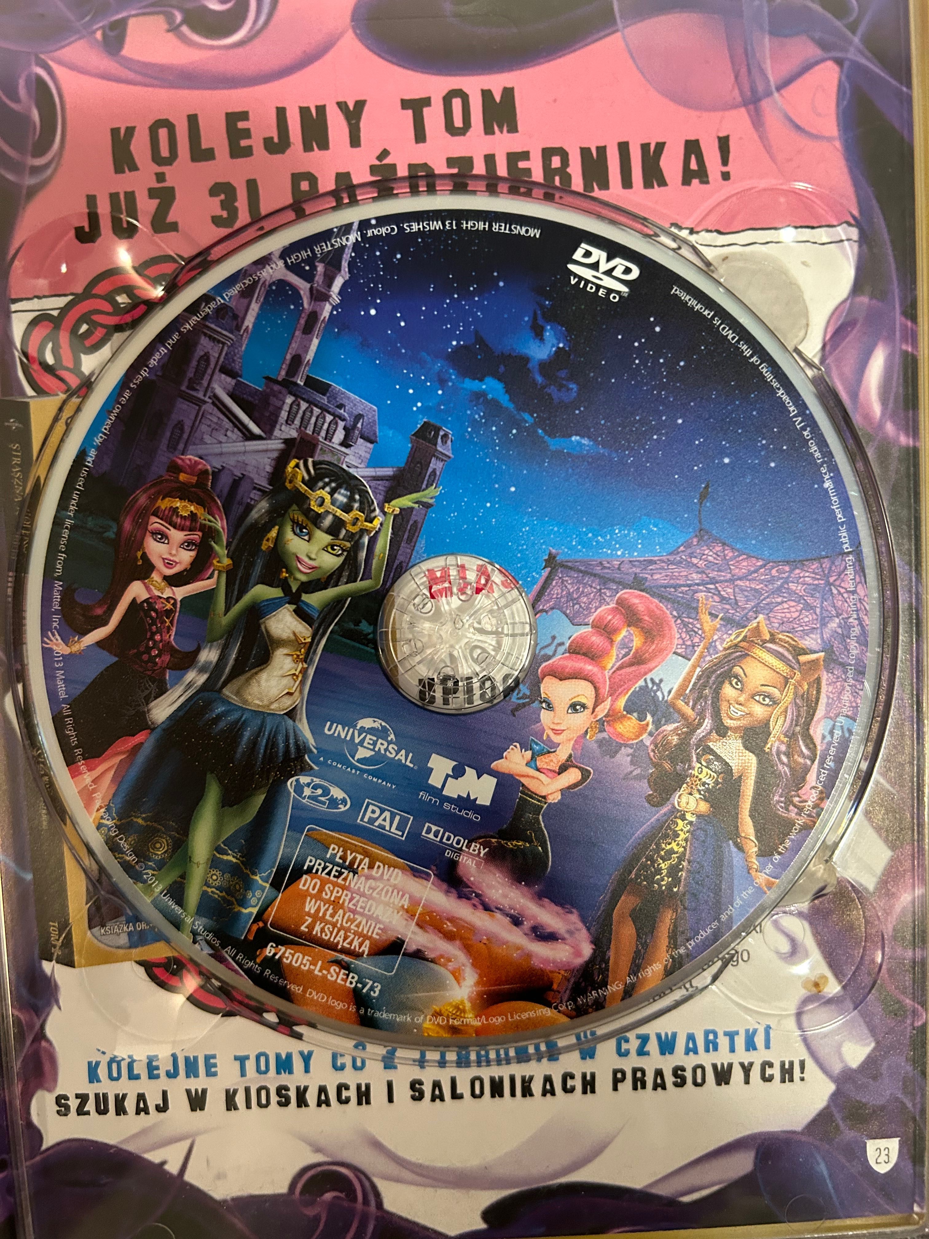 MONSTER HIGH 13 życzeń. Płyta DVD i książka